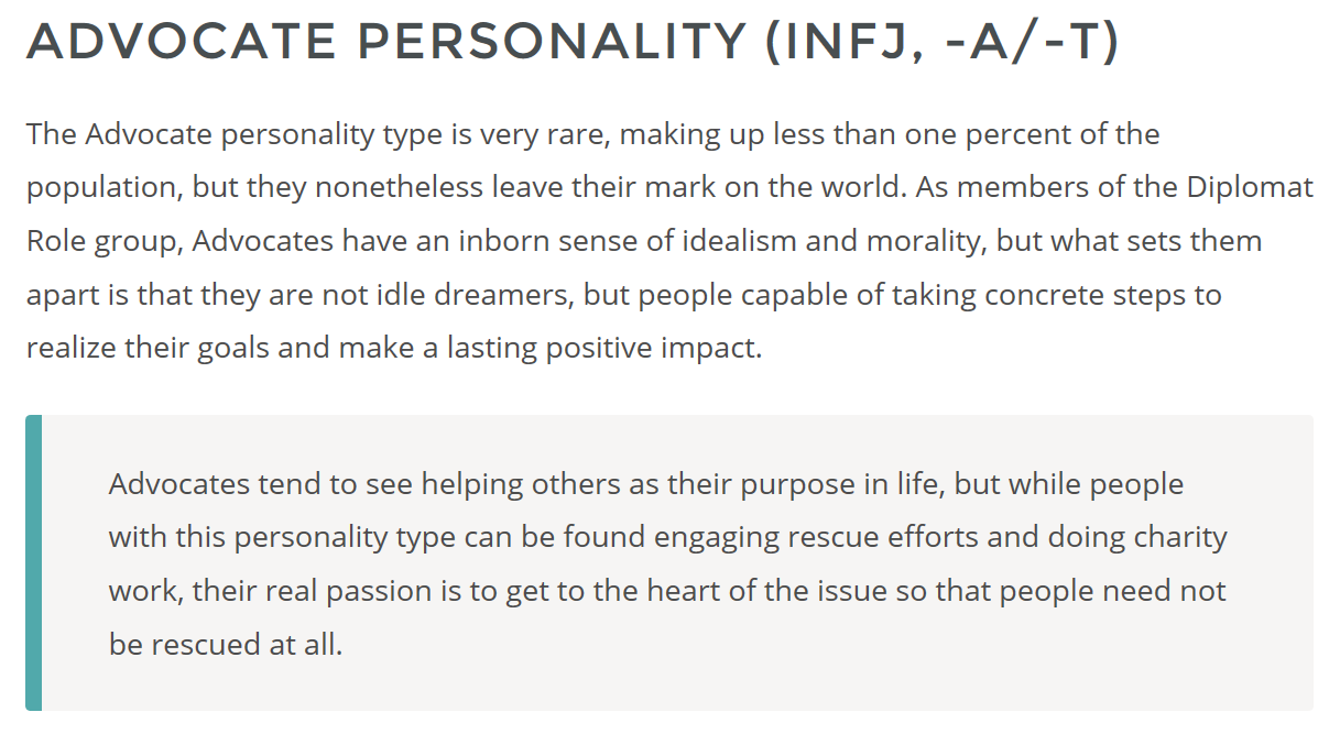 16 personalities infj advocate premium profile pdf free download