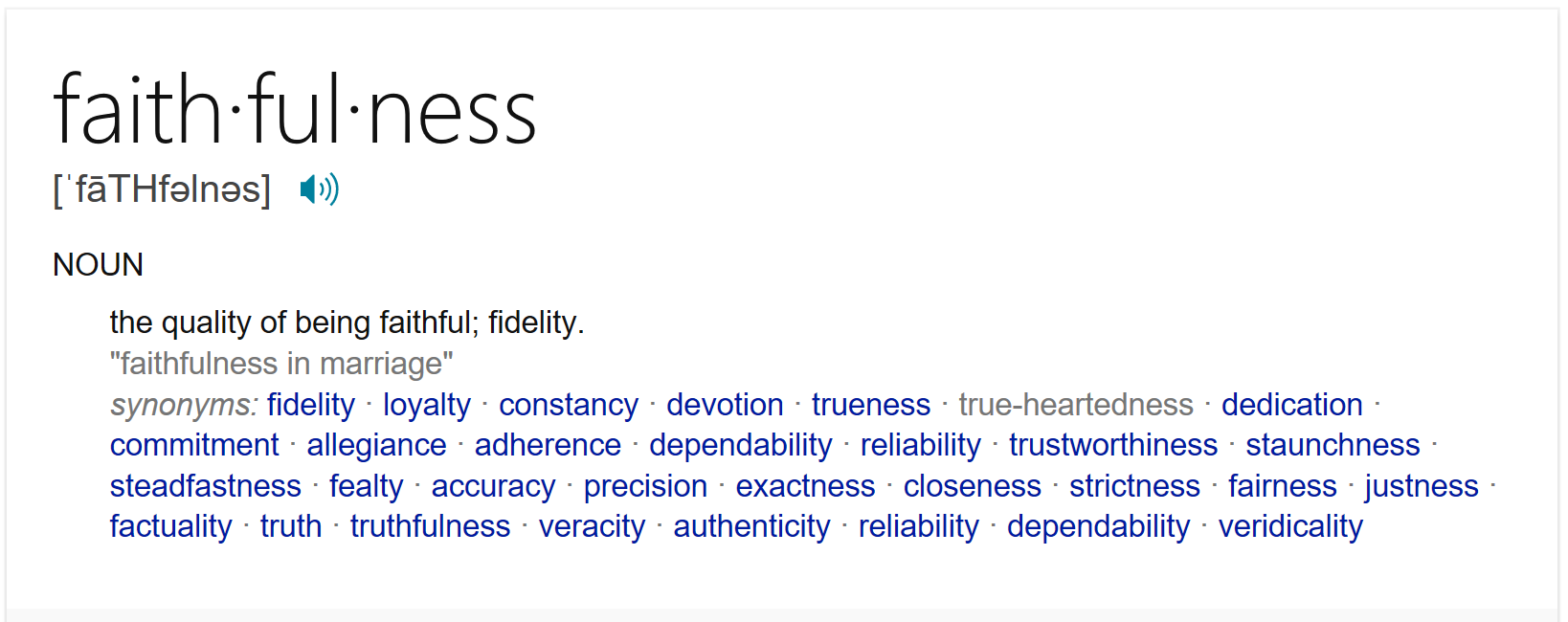 faithfulness meaning